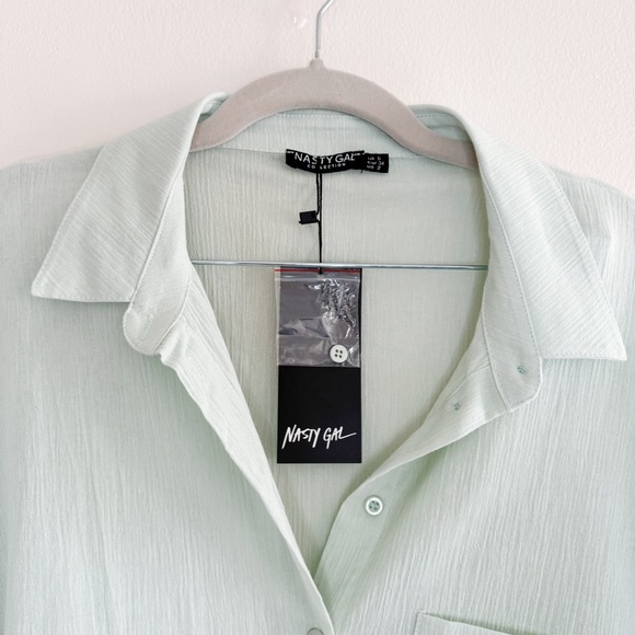 NWT Nasty gal Crinkle Oversized Cover - Picture 3 of 8